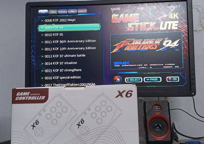 X6 Retro Game Console – 64GB | 20,000+ Games | Dual Wireless Arcade Joysticks | Plug & Play